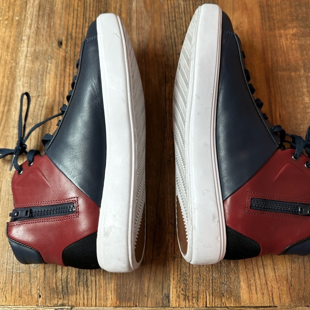 Under Armour Women Navy and Burgundy High-Top Sneakers - Picture 7 of 8